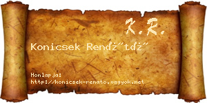 Konicsek Renátó névjegykártya